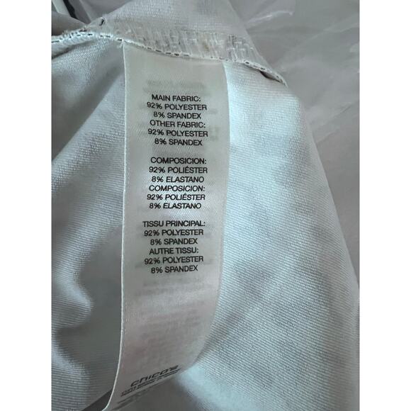 Chico's Zenergy Golf Shift Mini Dress‎ 0 White Leopard Print Sleeveless Athletic - Picture 6 of 9